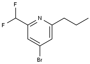 4-bromo-2-(difluoromethyl)-6-propylpyridine Structure