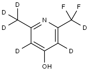 2-(difluoromethyl-d)-6-(methyl-d3)pyridin-3,5-d2-4-ol Structure
