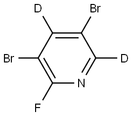 3,5-dibromo-2-fluoropyridine-4,6-d2 Structure
