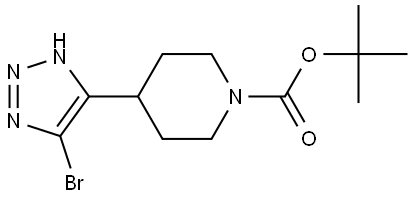 tert-butyl 4-(4-bromo-1H-1,2,3-triazol-5-yl)piperidine-1-carboxylate Structure