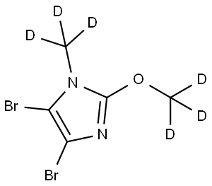 4,5-dibromo-2-(methoxy-d3)-1-(methyl-d3)-1H-imidazole 구조식 이미지