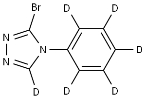 3-bromo-4-(phenyl-d5)-4H-1,2,4-triazole-5-d Structure