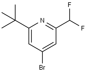 4-bromo-2-(tert-butyl)-6-(difluoromethyl)pyridine Structure