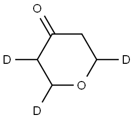 tetrahydro-4H-pyran-4-one-2,3,6-d3 Structure