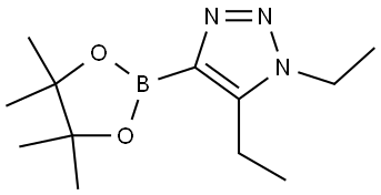 1,5-diethyl-4-(4,4,5,5-tetramethyl-1,3,2-dioxaborolan-2-yl)-1H-1,2,3-triazole 구조식 이미지
