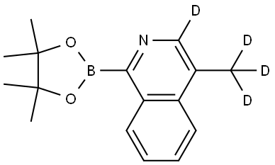 4-(methyl-d3)-1-(4,4,5,5-tetramethyl-1,3,2-dioxaborolan-2-yl)isoquinoline-3-d Structure