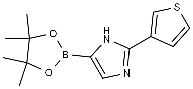 4-(4,4,5,5-tetramethyl-1,3,2-dioxaborolan-2-yl)-2-(thiophen-3-yl)-1H-imidazole Structure