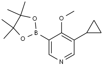 3-cyclopropyl-4-methoxy-5-(4,4,5,5-tetramethyl-1,3,2-dioxaborolan-2-yl)pyridine Structure