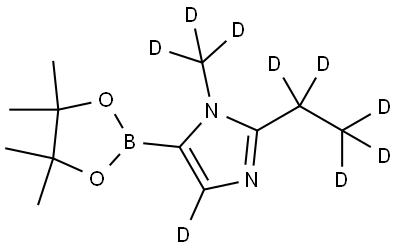 2-(ethyl-d5)-1-(methyl-d3)-5-(4,4,5,5-tetramethyl-1,3,2-dioxaborolan-2-yl)-1H-imidazole-4-d Structure