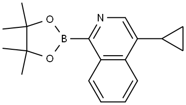 4-cyclopropyl-1-(4,4,5,5-tetramethyl-1,3,2-dioxaborolan-2-yl)isoquinoline 구조식 이미지