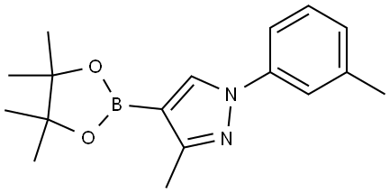 3-methyl-4-(4,4,5,5-tetramethyl-1,3,2-dioxaborolan-2-yl)-1-(m-tolyl)-1H-pyrazole 구조식 이미지