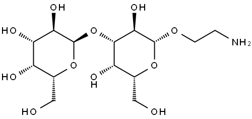 2-Aminoethyl 3-O-(alpha-D-galactopyranosyl)-beta-D-galactopyranoside Structure