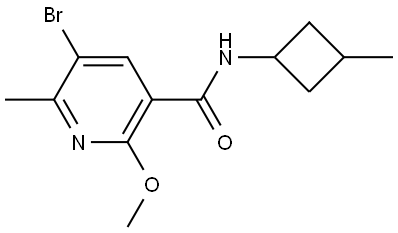 5-bromo-2-methoxy-6-methyl-N-(3-methylcyclobutyl)nicotinamide Structure