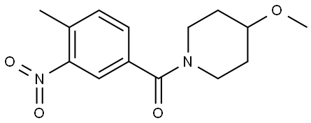 (4-methoxypiperidin-1-yl)(4-methyl-3-nitrophenyl)methanone Structure