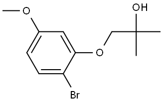 1-(2-bromo-5-methoxyphenoxy)-2-methylpropan-2-ol Structure