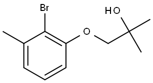 1-(2-Bromo-3-methylphenoxy)-2-methyl-2-propanol Structure