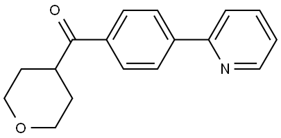 (4-(pyridin-2-yl)phenyl)(tetrahydro-2H-pyran-4-yl)methanone Structure