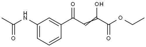 2-Butenoic acid, 4-[3-(acetylamino)phenyl]-2-hydroxy-4-oxo-, ethyl ester Structure