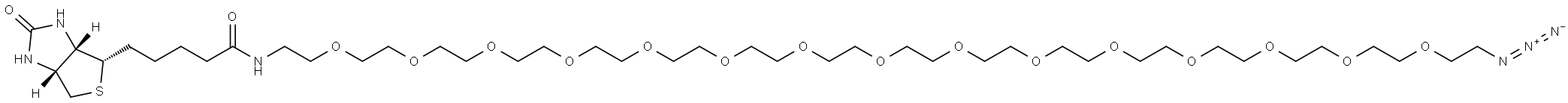 Biotin-PEG15-CH2CH2N3 Structure