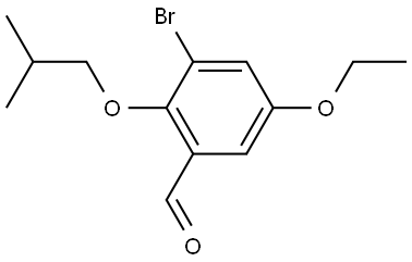 3-Bromo-5-ethoxy-2-(2-methylpropoxy)benzaldehyde 구조식 이미지