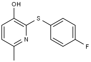 2-[(4-Fluorophenyl)thio]-6-methyl-3-pyridinol Structure