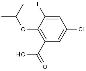 5-Chloro-3-iodo-2-(1-methylethoxy)benzoic acid Structure