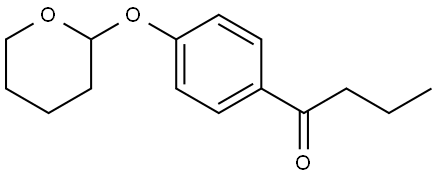 1-Butanone, 1-[4-[(tetrahydro-2H-pyran-2-yl)oxy]phenyl]- Structure