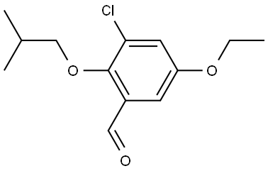 3-Chloro-5-ethoxy-2-(2-methylpropoxy)benzaldehyde Structure