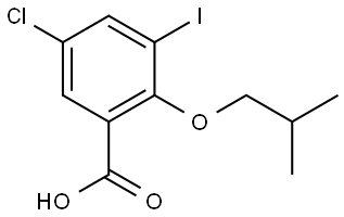 5-Chloro-3-iodo-2-(2-methylpropoxy)benzoic acid Structure