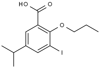 3-iodo-5-isopropyl-2-propoxybenzoic acid Structure