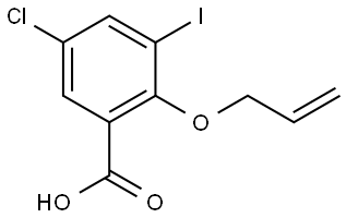 5-Chloro-3-iodo-2-(2-propen-1-yloxy)benzoic acid Structure