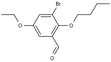 3-Bromo-2-butoxy-5-ethoxybenzaldehyde Structure