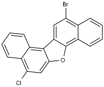 Dinaphtho[2,1-b:2′,1′-d]furan, 12-bromo-5-chloro- Structure