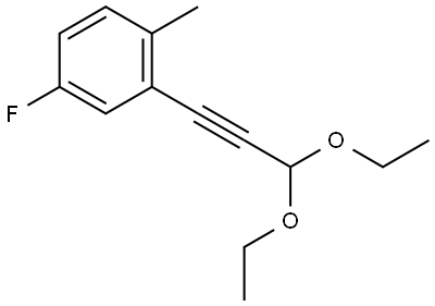 2-(3,3-Diethoxy-1-propyn-1-yl)-4-fluoro-1-methylbenzene 구조식 이미지