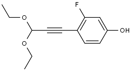 4-(3,3-Diethoxy-1-propyn-1-yl)-3-fluorophenol Structure