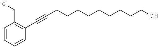 11-(2-(chloromethyl)phenyl)undec-10-yn-1-ol Structure