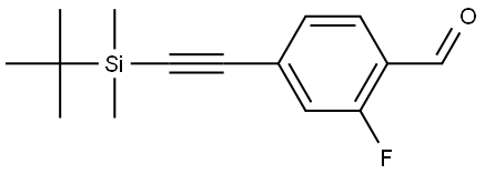 4-[2-[(1,1-Dimethylethyl)dimethylsilyl]ethynyl]-2-fluorobenzaldehyde Structure