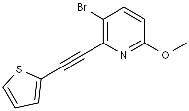 3-Bromo-6-methoxy-2-[2-(2-thienyl)ethynyl]pyridine Structure