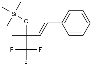 trans-4,4,4-trifluoro-3-methyl-1-pehnyl-3-trimethylsilyloxy-1-butene Structure