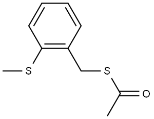 S-[[2-(Methylthio)phenyl]methyl] ethanethioate Structure