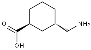 (1S,3S)-3-(aminomethyl)cyclohexanecarboxylic acid Structure