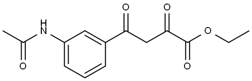 ethyl 4-(3-acetamidephenyl)-2,4-dioxobutanoate Structure