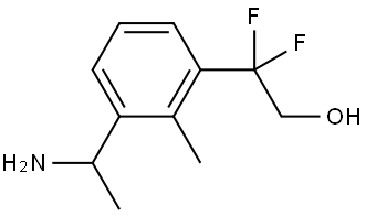 2-(3-(1-Aminoethyl)-2-methylphenyl)-2,2-difluoroethan-1-ol Structure