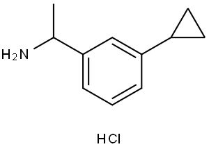 1-(3-Cyclopropylphenyl)ethan-1-amine (hydrochloride) 구조식 이미지