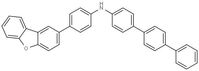 [1,1′:4′,1′′-Terphenyl]-4-amine, N-[4-(2-dibenzofuranyl)phenyl]- Structure