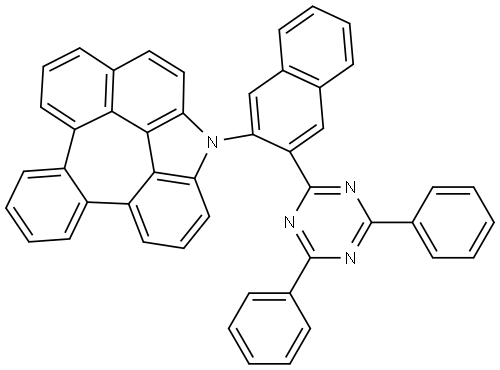 3H-3-Azadibenzo[g,ij]naphth[2,1,8-cde]azulene, 3-[3-(4,6-diphenyl-1,3,5-triazin-2-yl)-2-naphthalenyl]- Structure