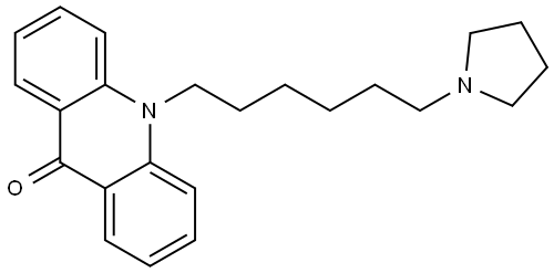 10-(6-(Pyrrolidin-1-yl)hexyl)acridin-9(10H)-one Structure