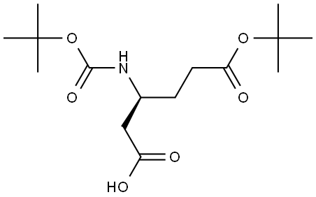 6-(1,1-Dimethylethyl) (3S)-3-[[(1,1-dimethylethoxy)carbonyl]amino]hexanedioate Structure