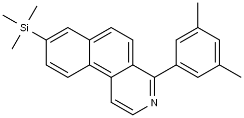 Benz[f]isoquinoline, 4-(3,5-dimethylphenyl)-8-(trimethylsilyl)- Structure