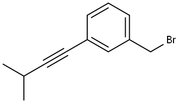 1-(bromomethyl)-3-(3-methylbut-1-yn-1-yl)benzene Structure